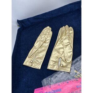 crescendoe gloves Vintage Metallic Gold  Size 6 Festival Showgirl Party
